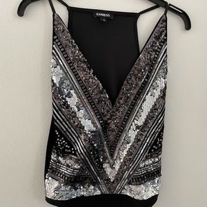 Express bodysuit sequins
